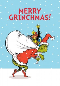 Merry Grinchmas Christmas Card - Dr Suess The Grinch
